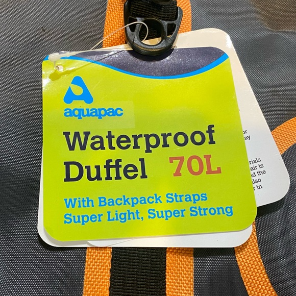 70L Upano Waterproof Duffel Bag from Aquapac - Boating Bag Camping Back Pack - Picture 9 of 13